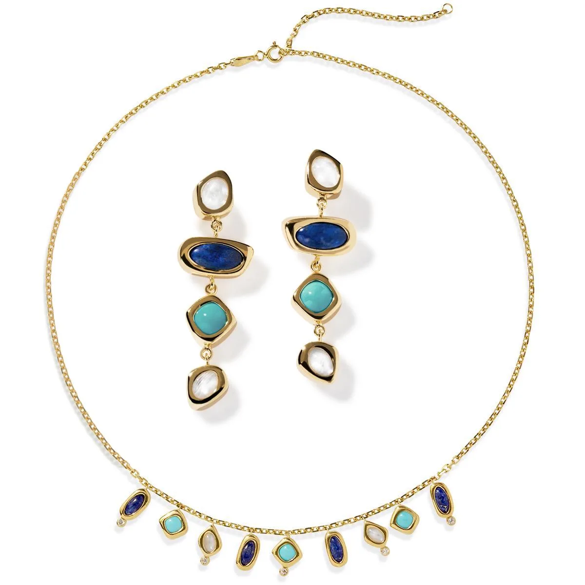 Jilco Inc Ocean Statement Earrings & Dangle Necklace Set