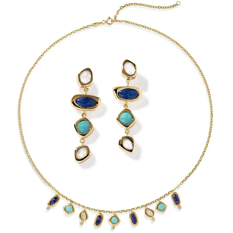 Jilco Inc Ocean Statement Earrings & Dangle Necklace Set