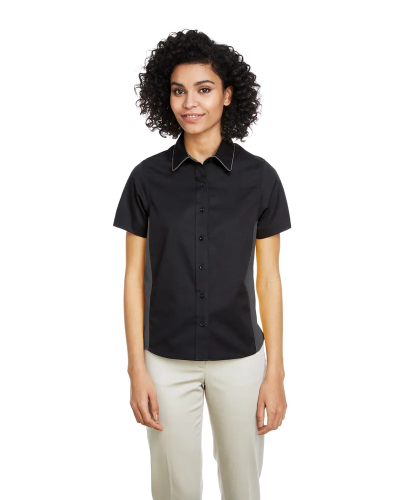 Harriton Women's Flash IL Colorblock Short Sleeve Shirt