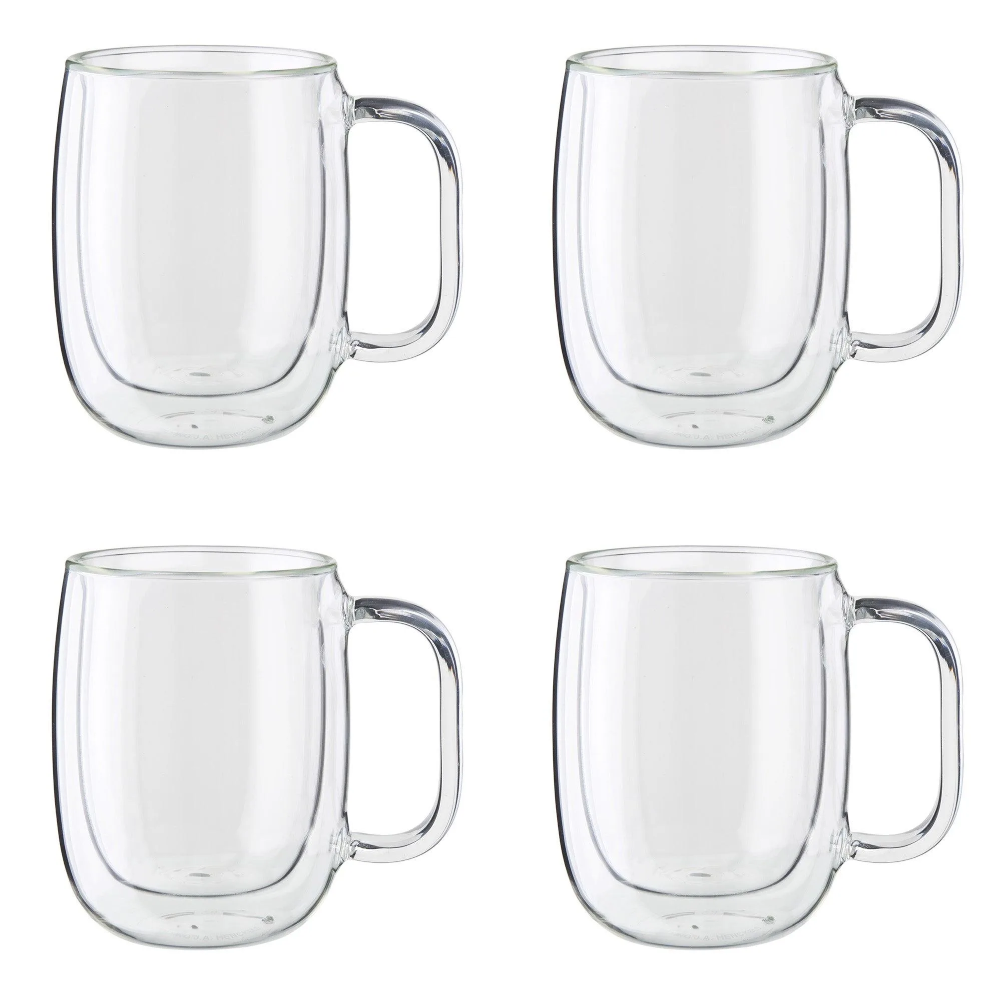 Zwilling Sorrento 4Pc Double Wall Glass Coffee Mug Set