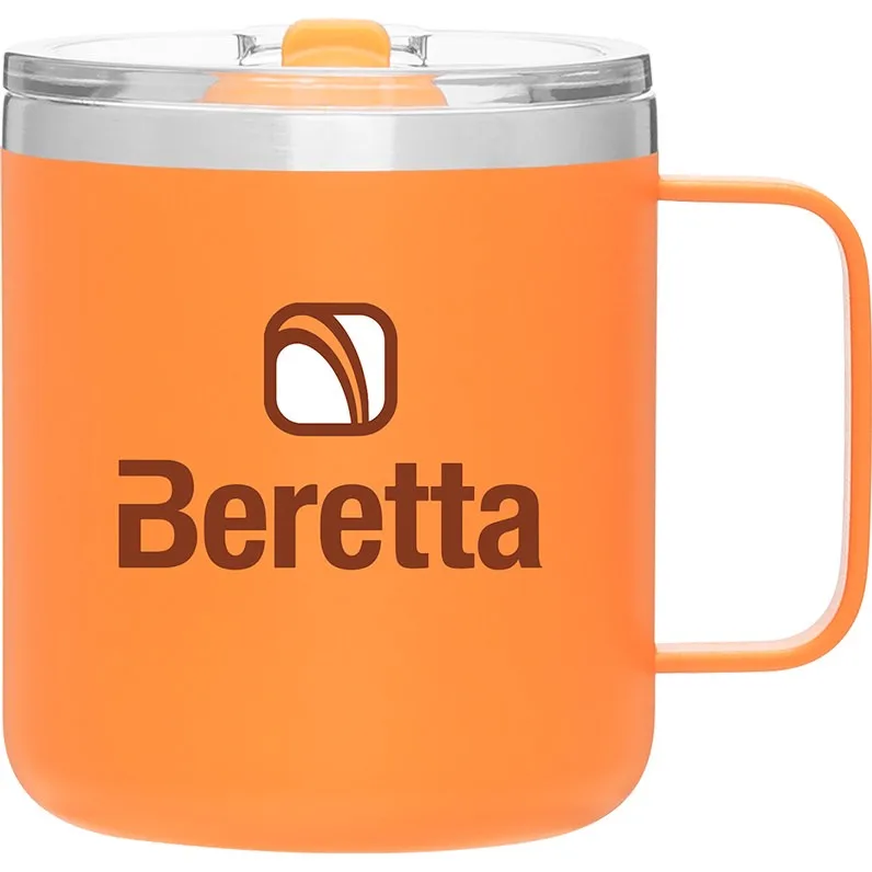 12 oz Camper Travel Mug (Matte Orange)