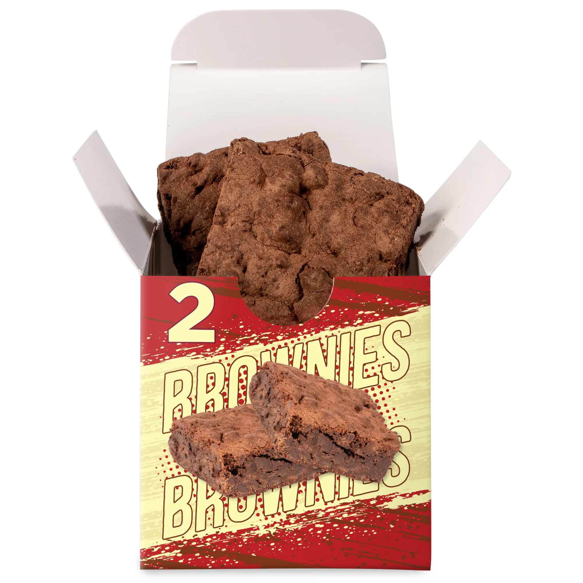 Fresh Beginnings 2 Fudge Brownies in Cube view 2