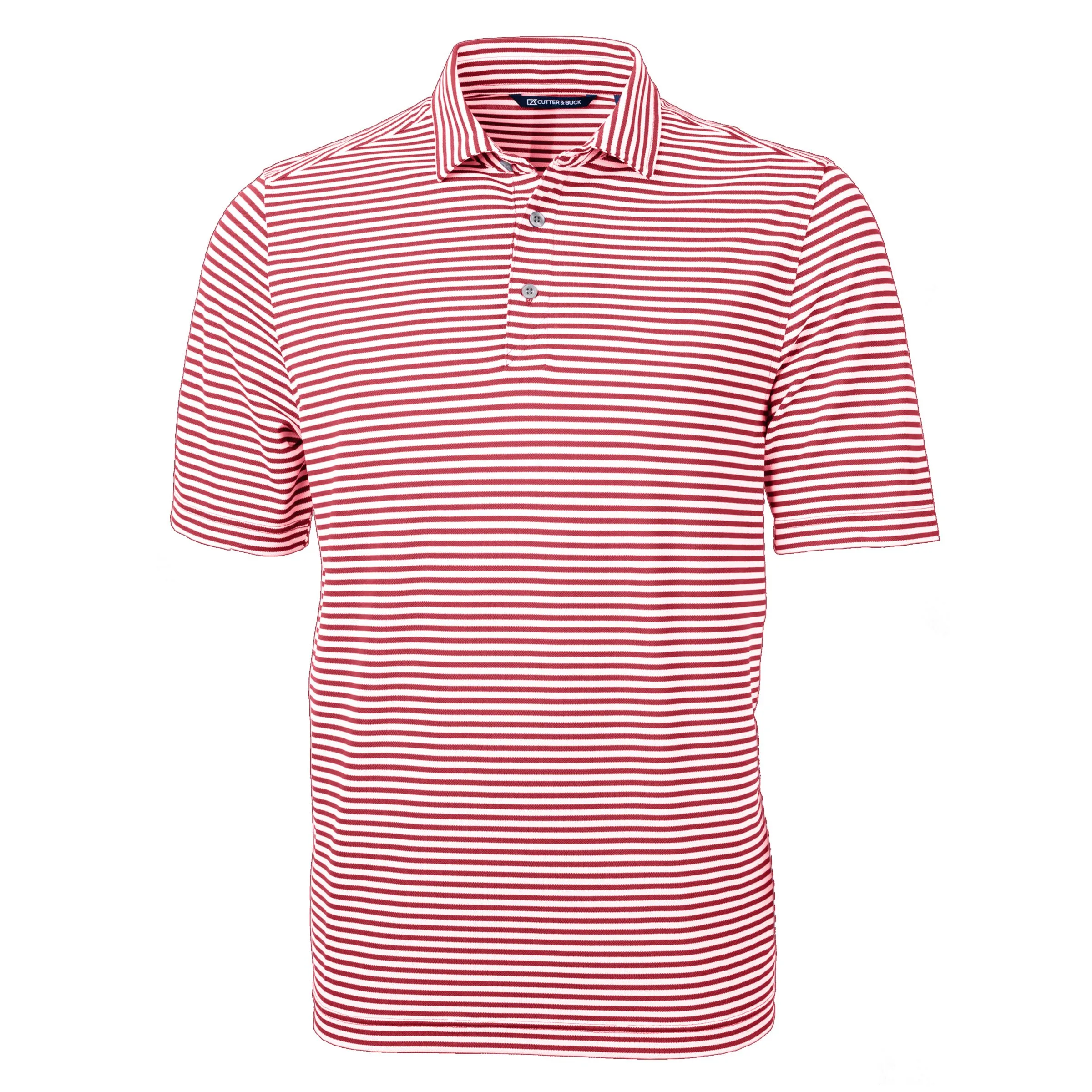 Cutter & Buck Virtue Eco Pique Stripe Recycled Mens Polo view 2