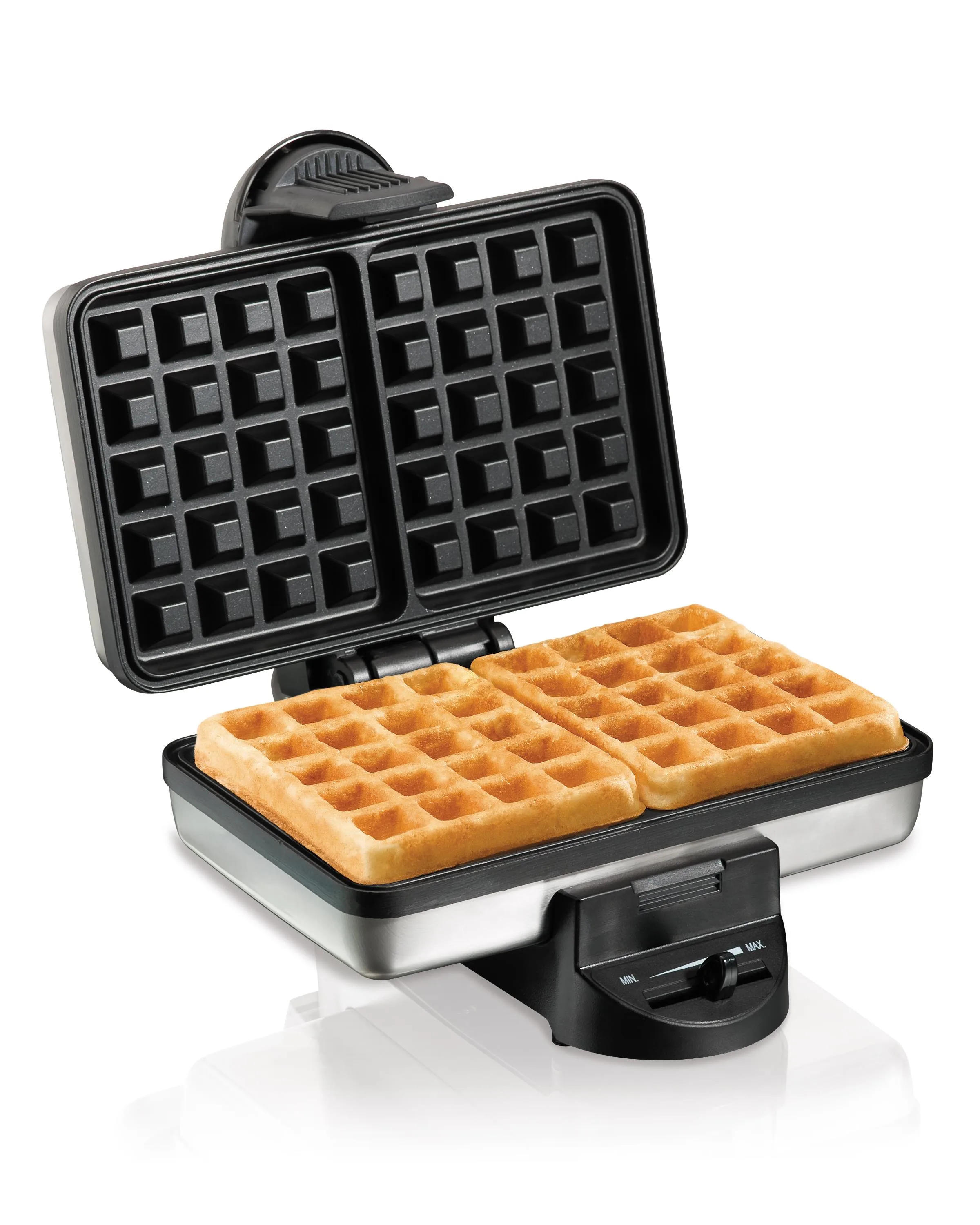 Hamilton Beach Belgian Style Waffle Baker, Non-Stick Waffle Maker Grids, Stainless Steel