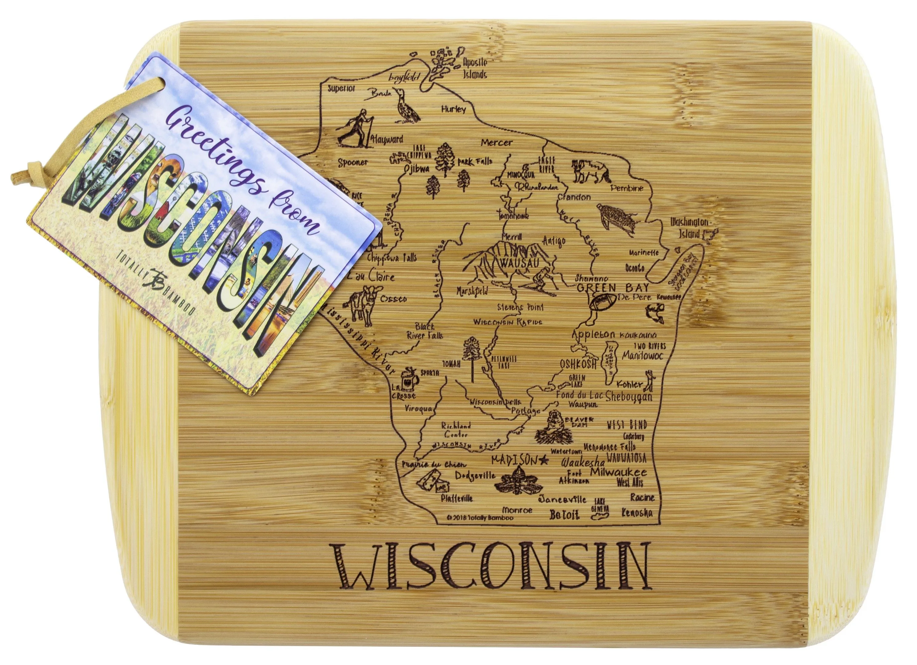 A Slice of Life Wisconsin Serving & Cutting Board view 2