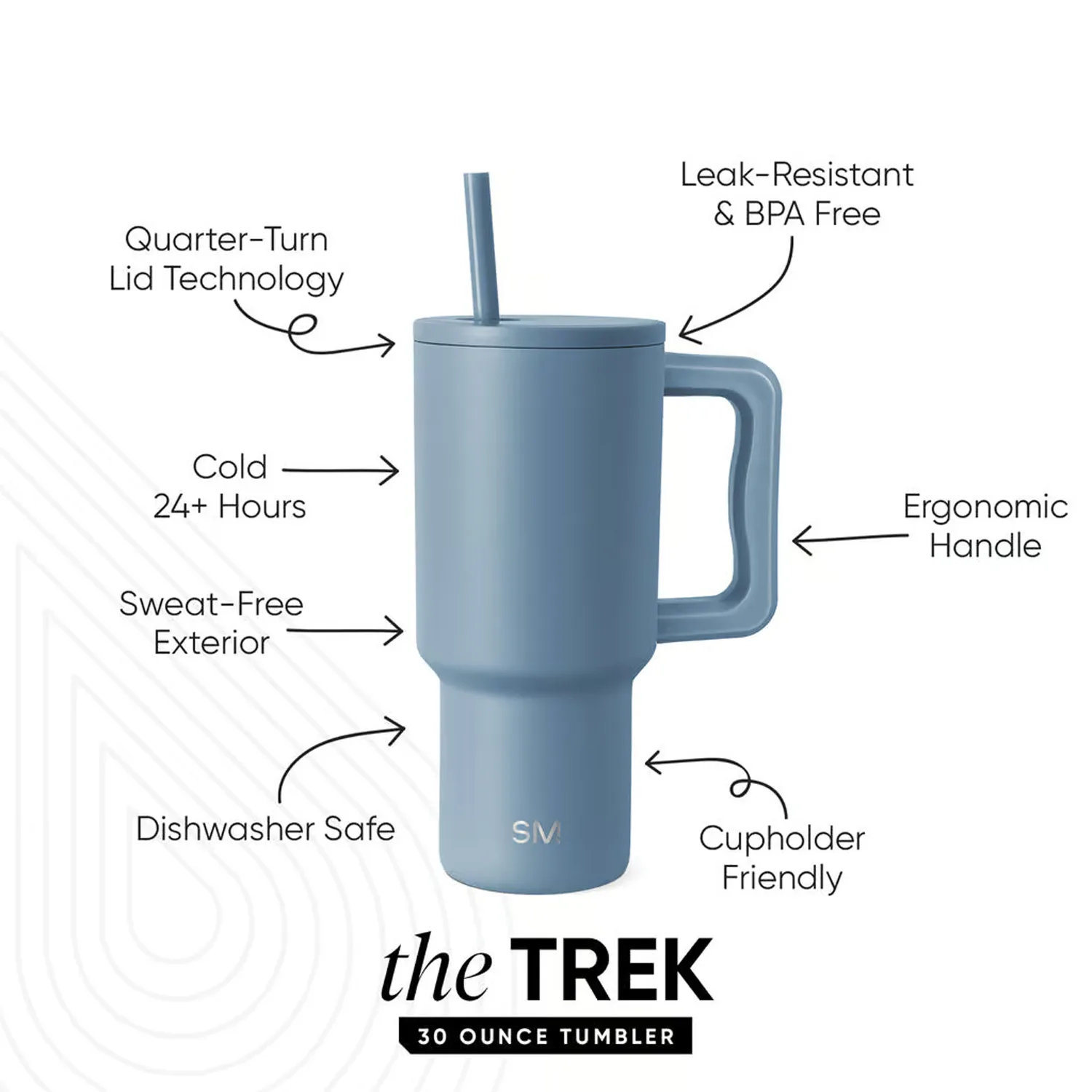 30 oz Simple Modern® Stainless Steel Doube-Walled Insulated Trek Tumbler view 2