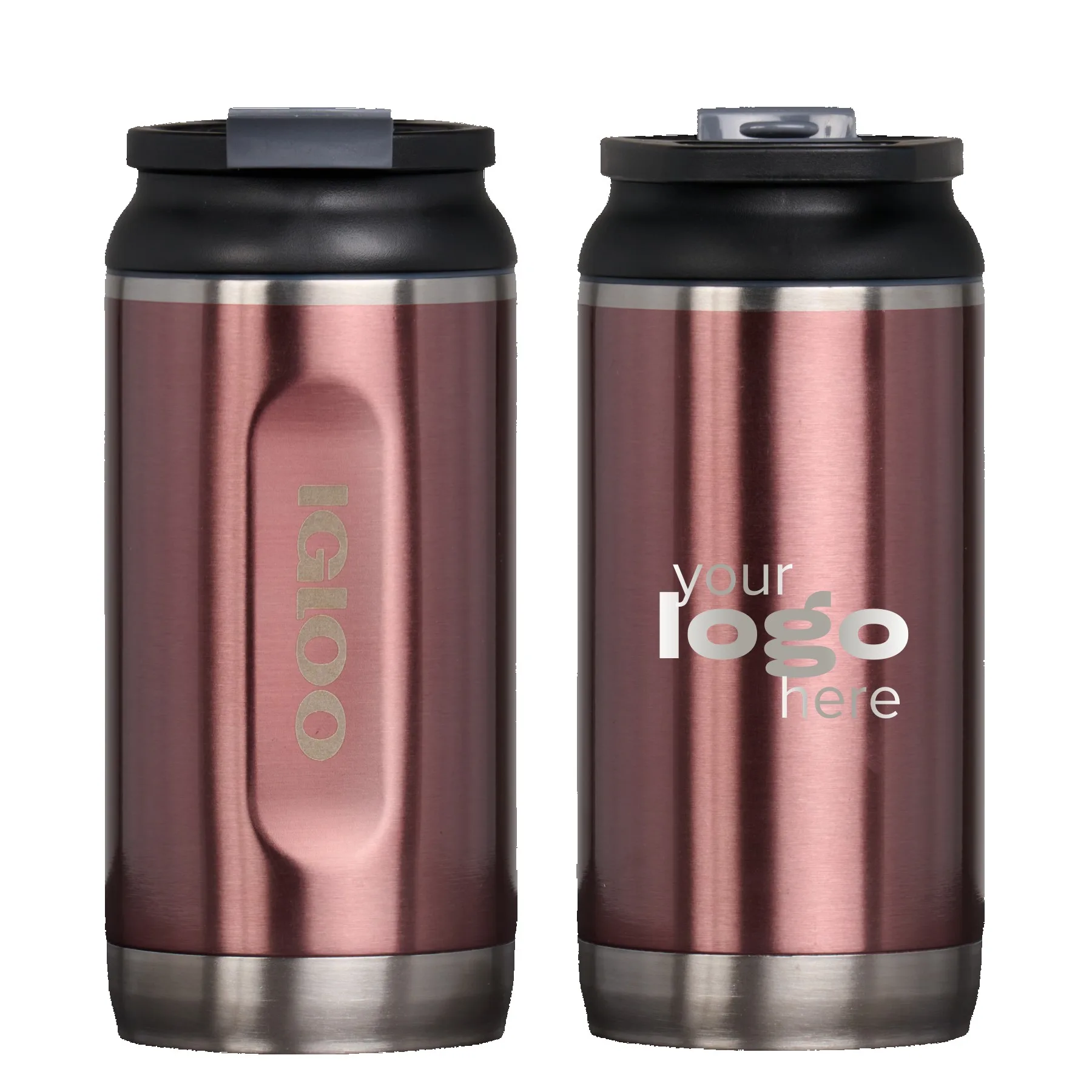 12 Oz. IGLOO® Flip 'n Sip Stainless Steel Tumbler view 2