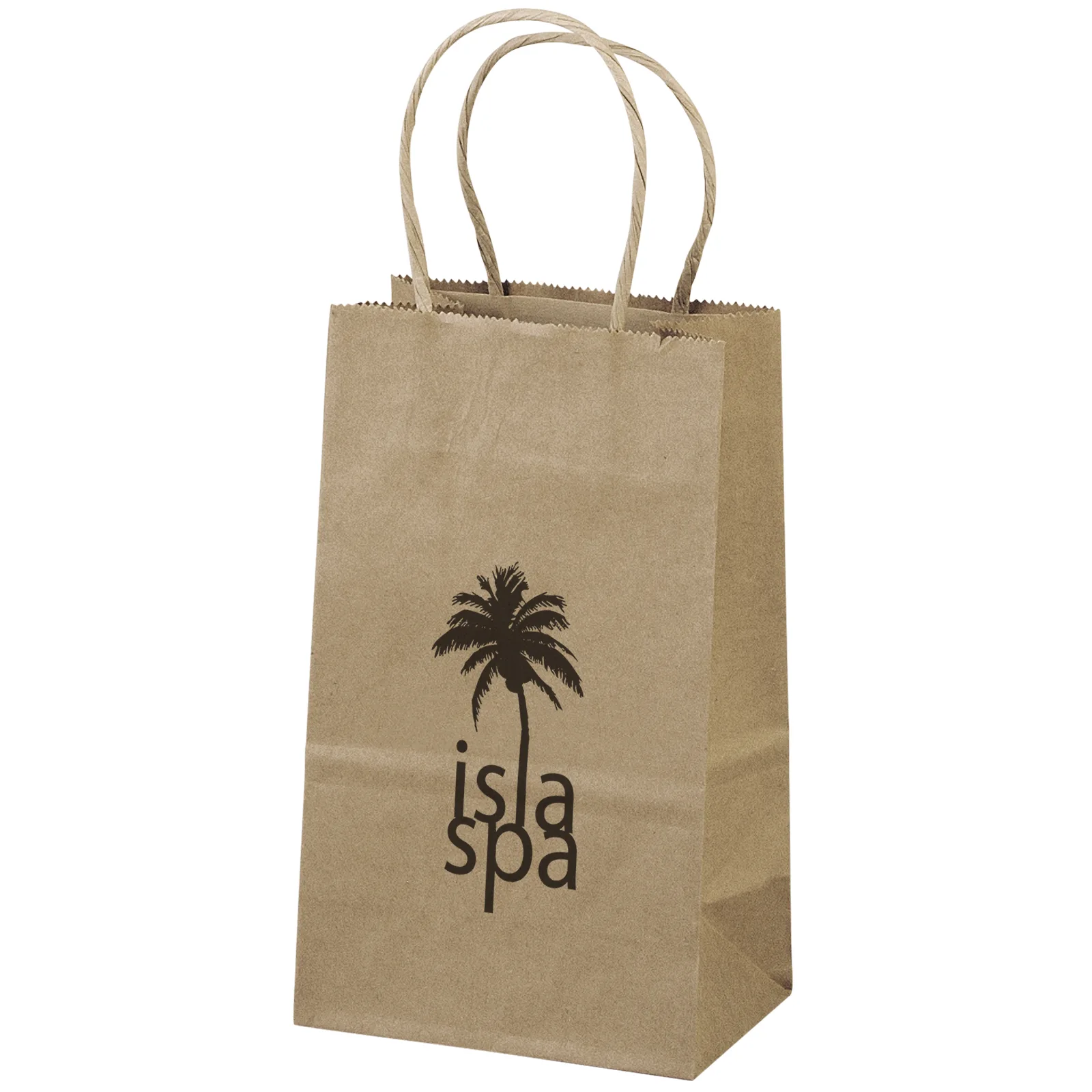 Eco Pup - Kraft-Brown Shopper- Flexo Ink Print (5 1/2" x 3 1/2" x 8")