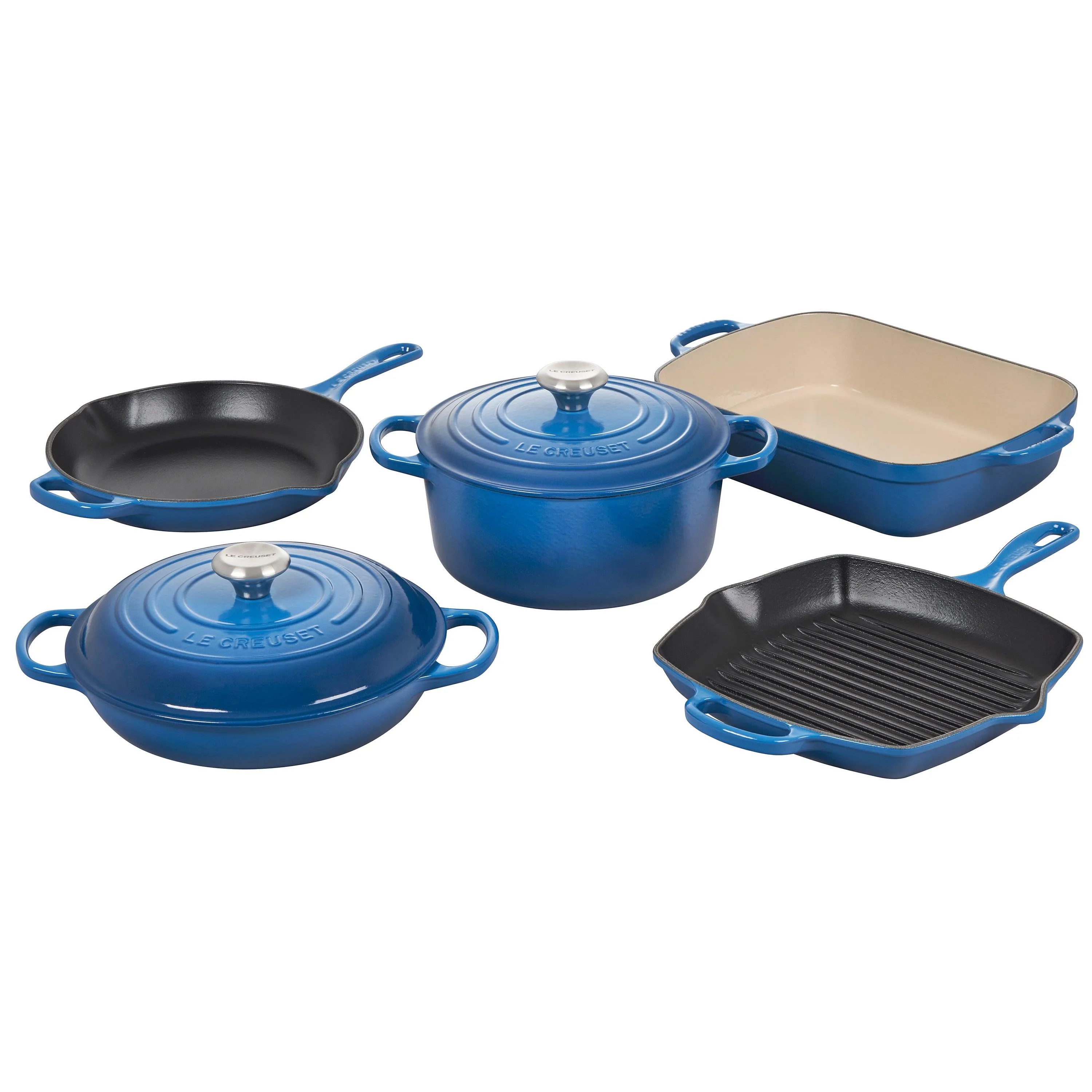 Le Creuset 7Pc Signature Cast Iron Cookware Set Marseille
