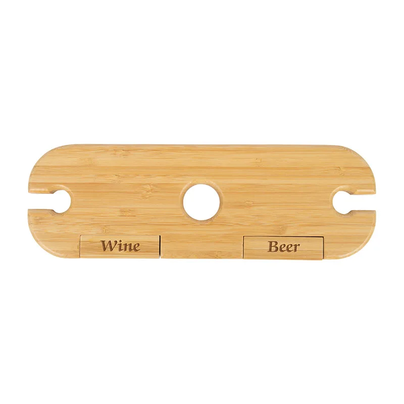 Temecula 3-Piece Bamboo Wine Caddy view 2