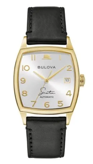 Citizen® Bulova Frank Sinatra Men's Automatic Black Leather Strap Watch