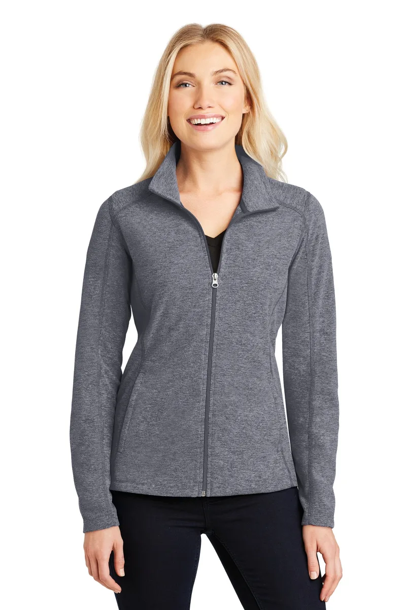 Port Authority® Women's Heather Microfleece Full-Zip Jacket. view 5