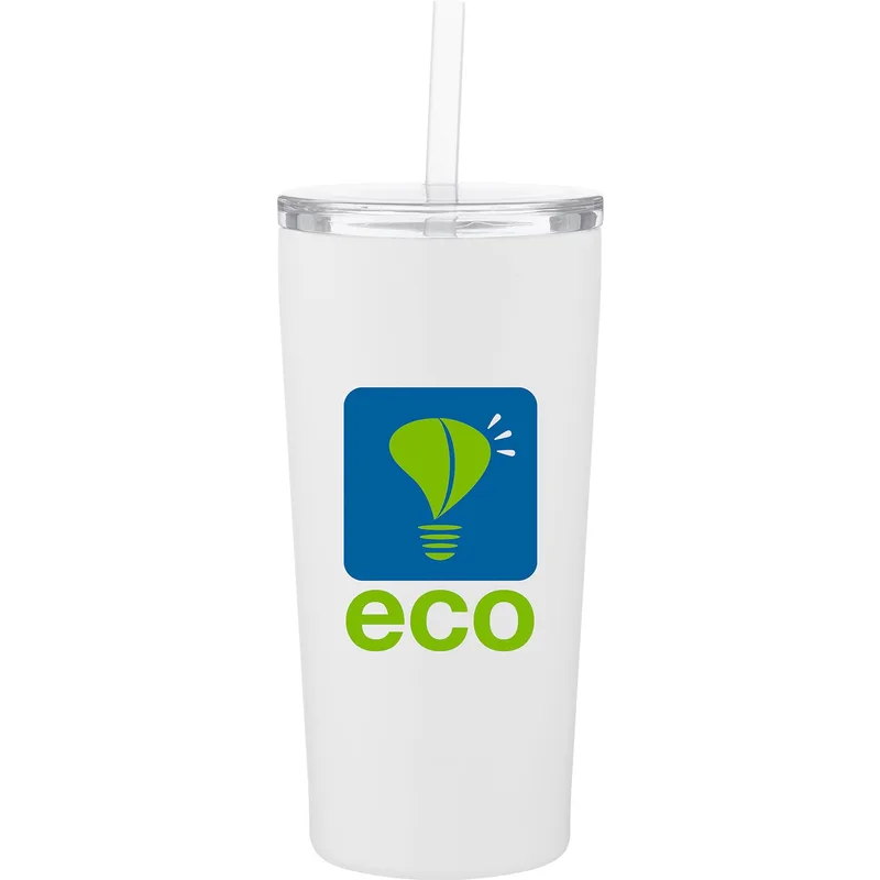 24 oz h2go Reef Travel Tumbler (Matte White)