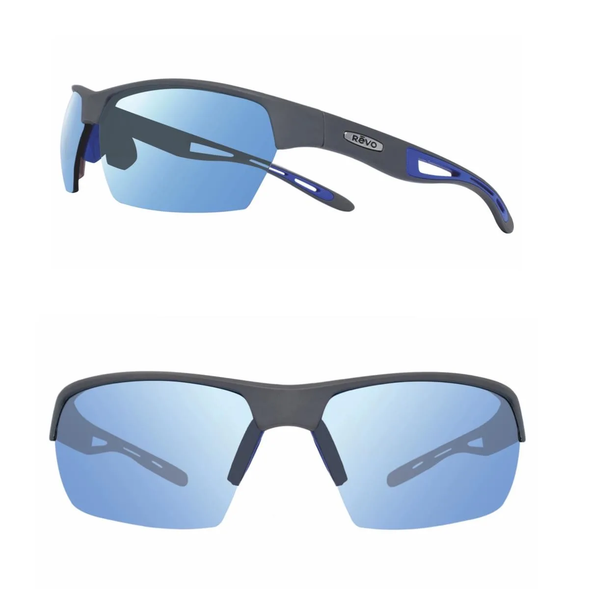 Revo Sunglasses Jett Semi-Rimless Performance - Matte Gray