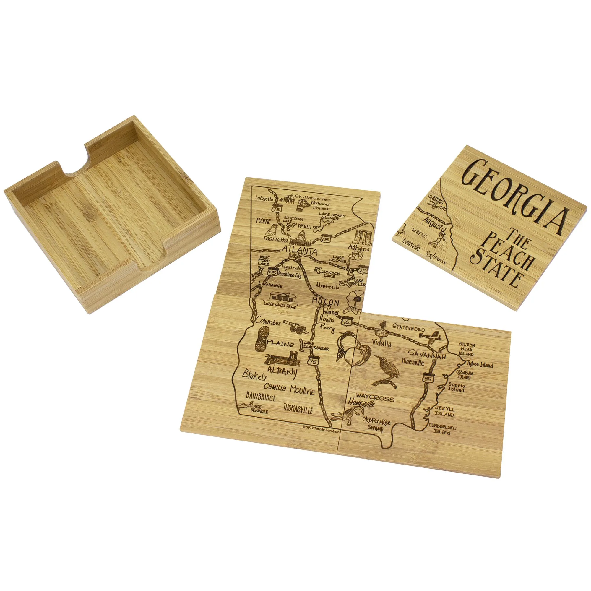 Georgia Puzzle Coaster Set view 2
