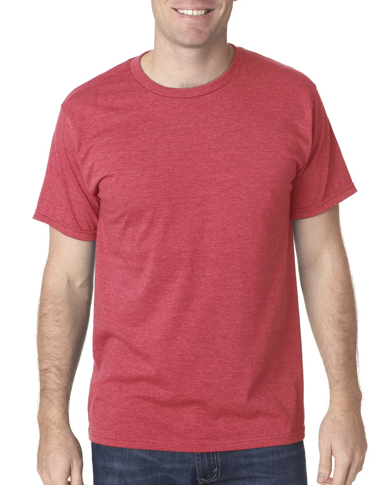 BAYSIDE Adult USA Made Heather Jersey T-Shirt view 4