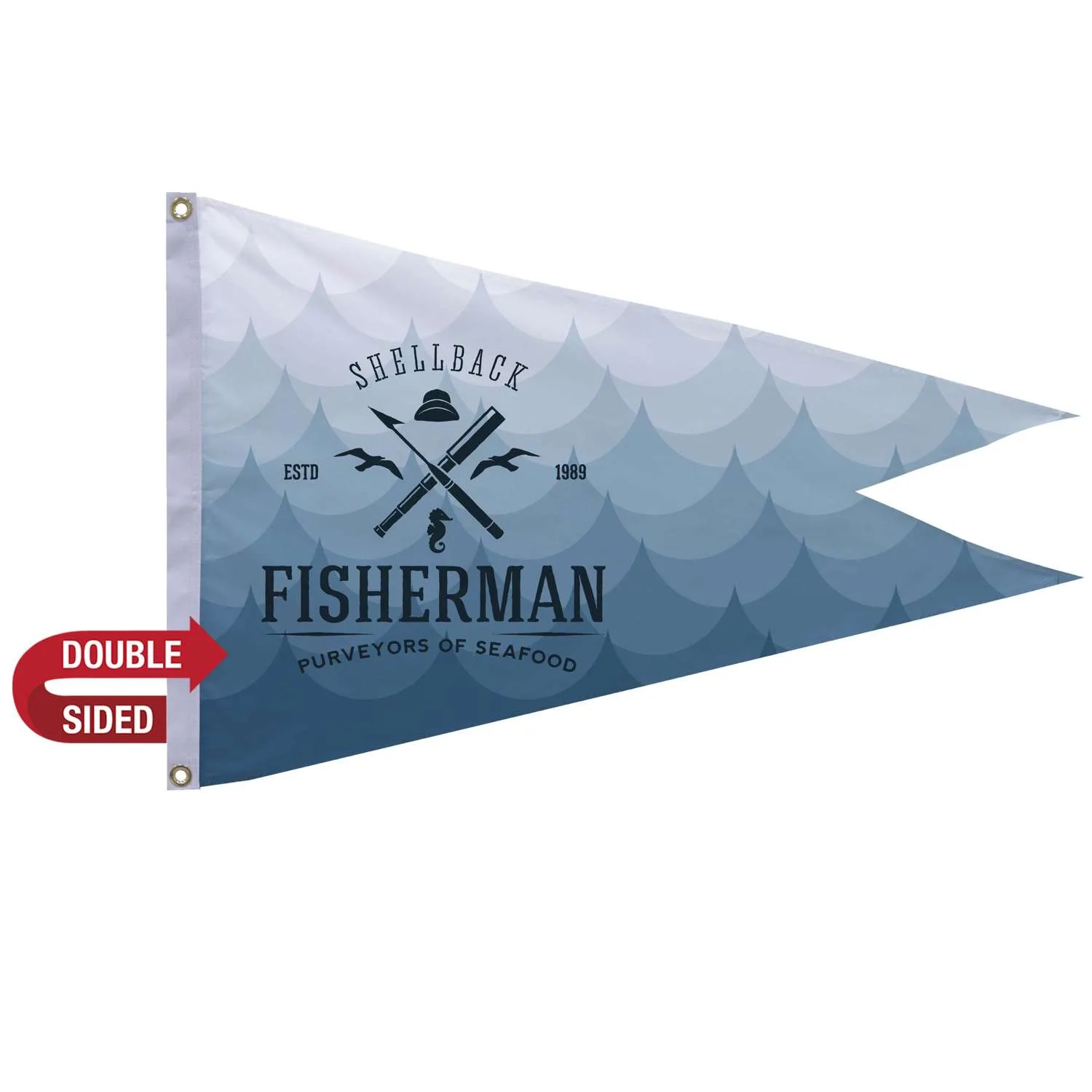 2' x 3' Polyester Burgee Flag Double-Sided