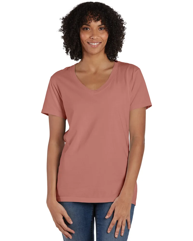 COMFORT WASH Ladies' V-Neck T-Shirt view 5