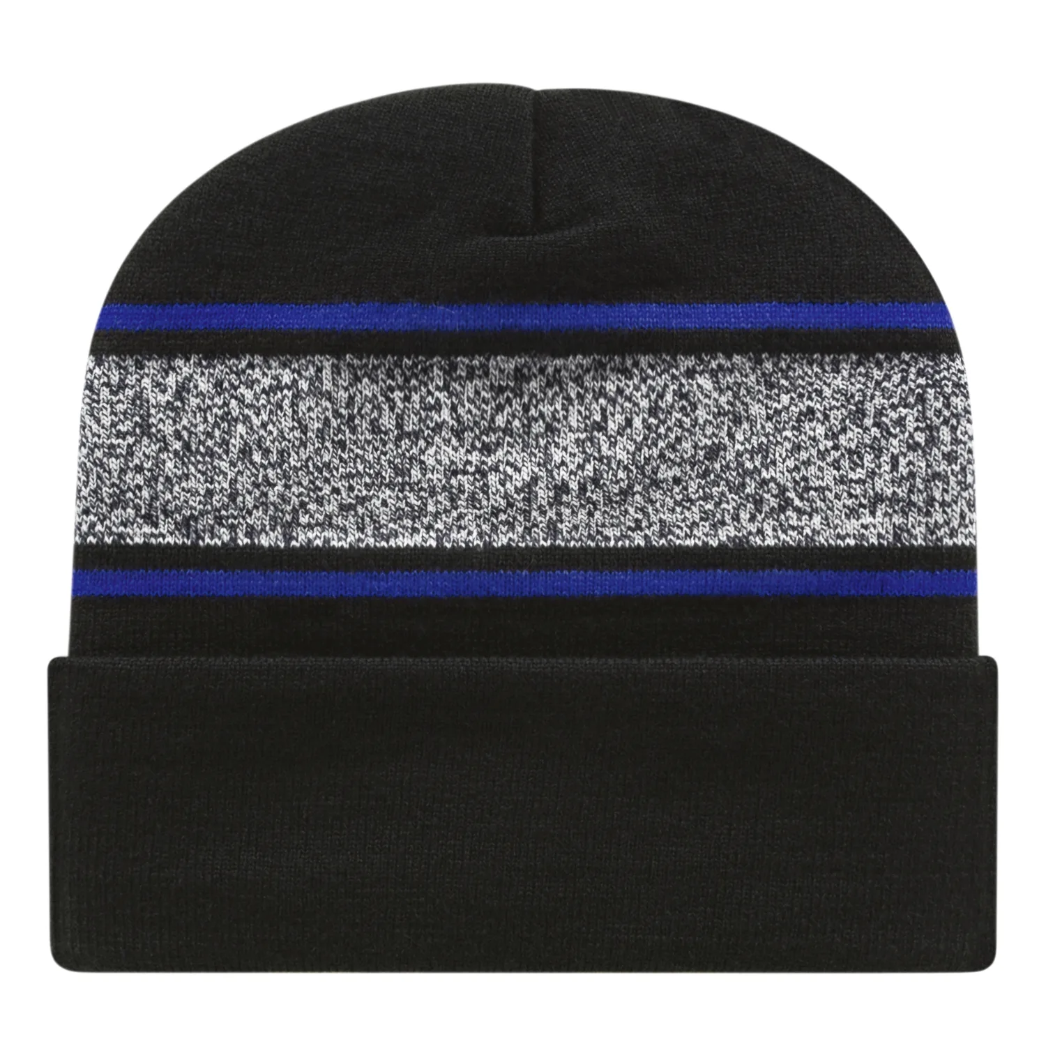 Variegated Striped Knit Cap with Cuff view 5