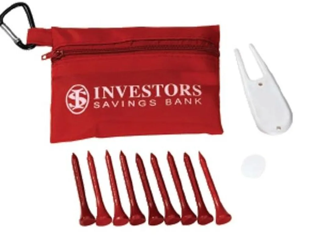 Deluxe Golf Kit in Zippered Pouch
