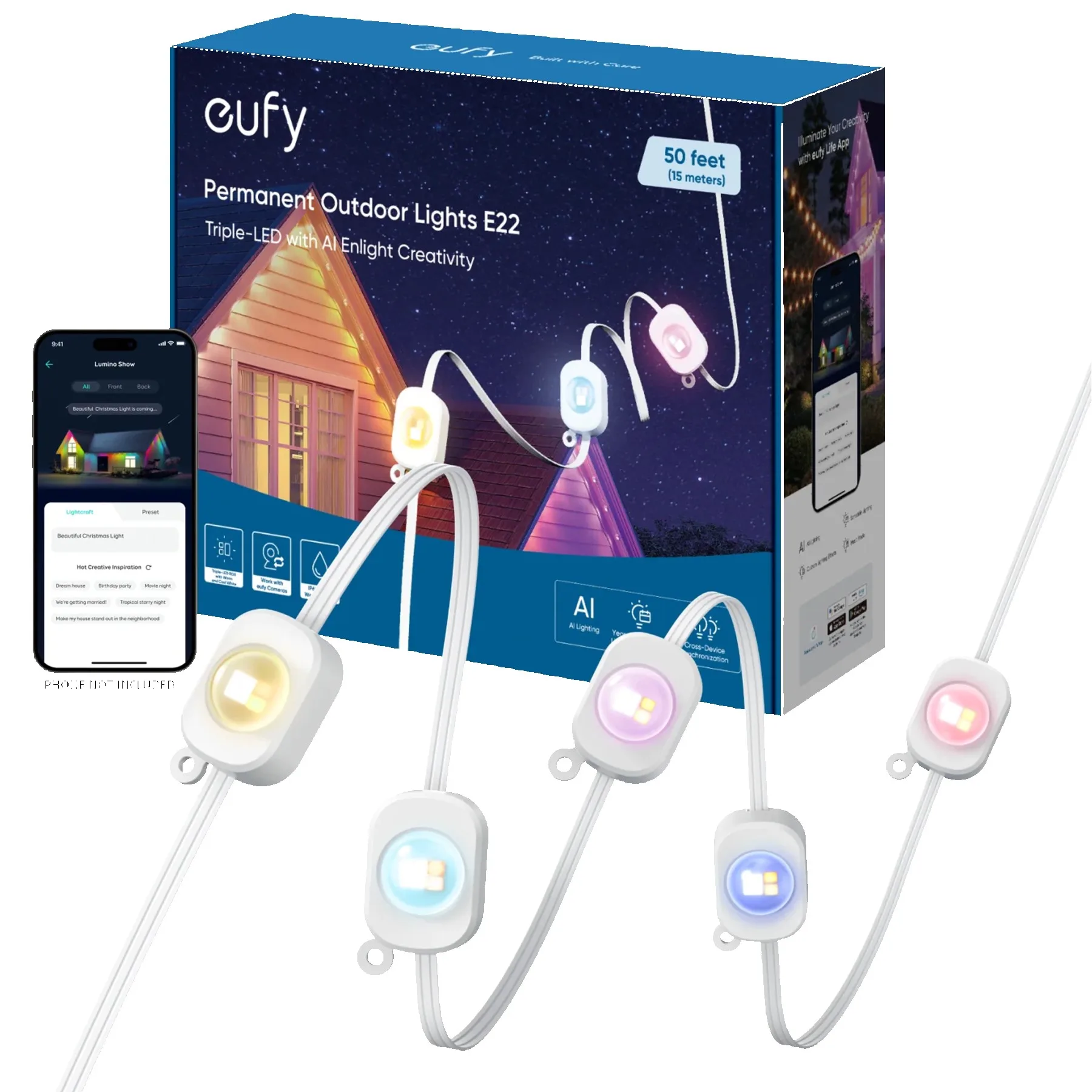 eufy Permanent Outdoor Lights E22 (50 Feet)