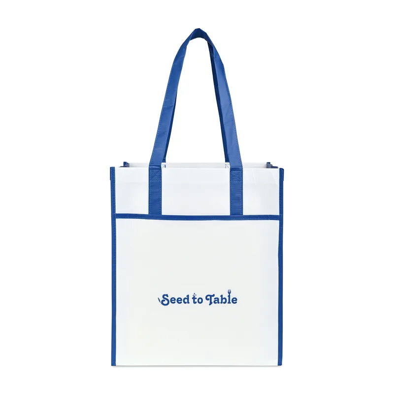 Harlow Laminated Recycled Shopper - Royal Blue
