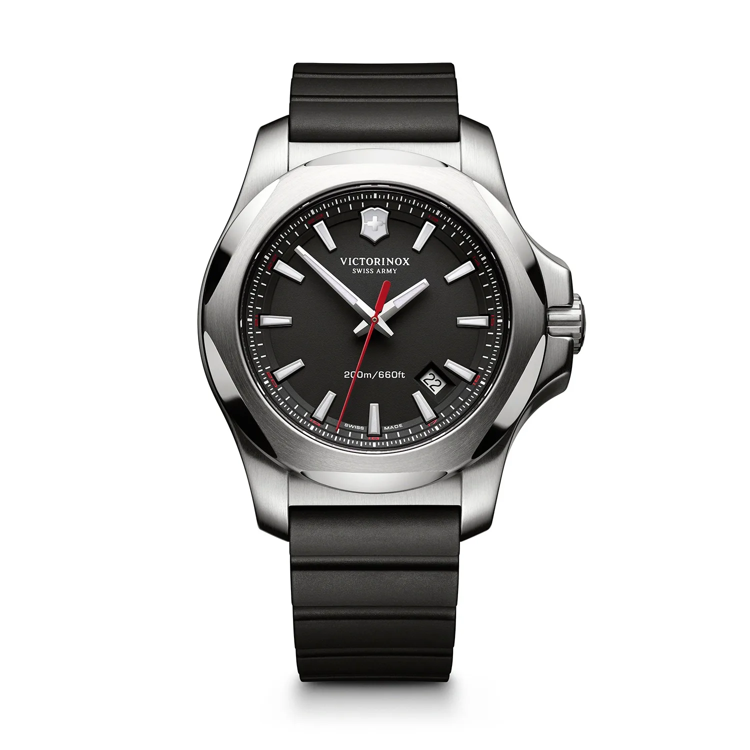 Victorinox Swiss Army Corporate Gifts I.N.O.X. Ø43 Black Dial Black Rubber Strap