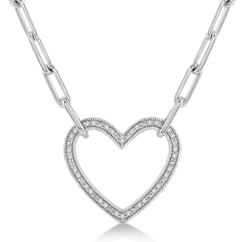 Jilco Inc Diamond Heart Necklace - 0.10 Twt