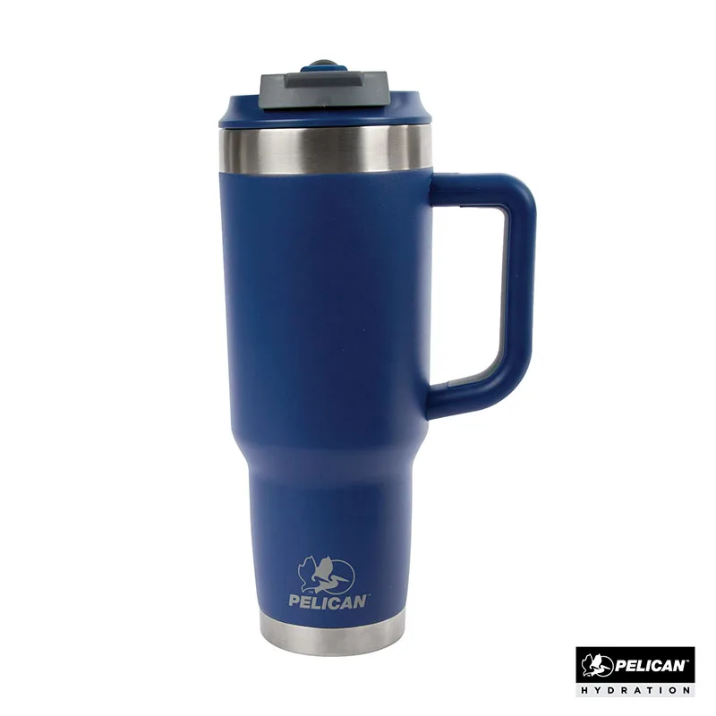 Pelican Porter Dual 40 oz. Dual Lid, Recycled Double Wall Stainless Steel Travel Tumbler view 4
