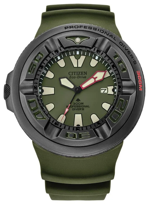 Citizen Watch Men's Promaster Dive Polyurethane Strap Watch Green Dial