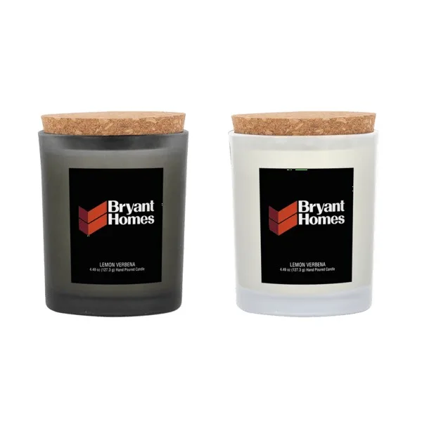 Niva Frosted 6oz Candle With Cork Lid view 2