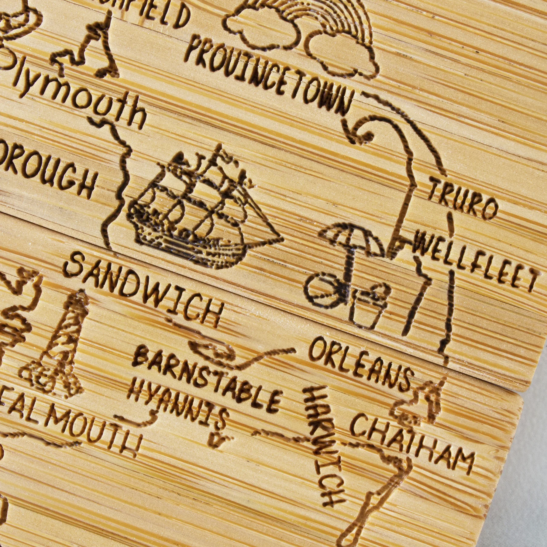 Massachusetts Puzzle Coaster Set view 4
