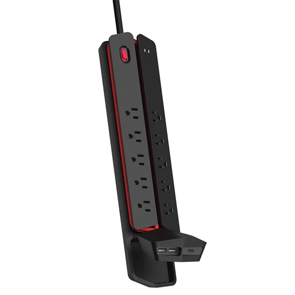 Monster Power Center Vertex Xl 10 Ac Outlet Surge Protector Black