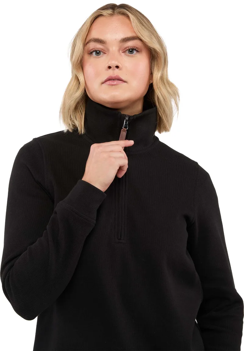 Women's HUDSON Eco Knit Half Zip Ribbed Sweater