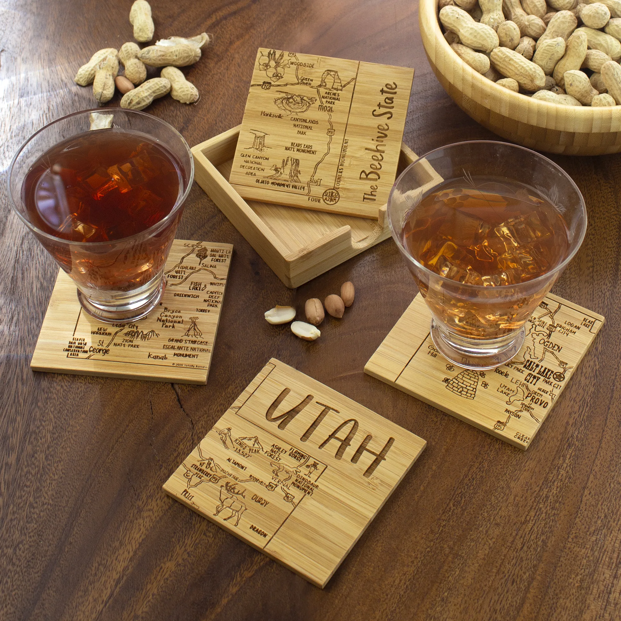 Utah Puzzle Coaster Set view 2