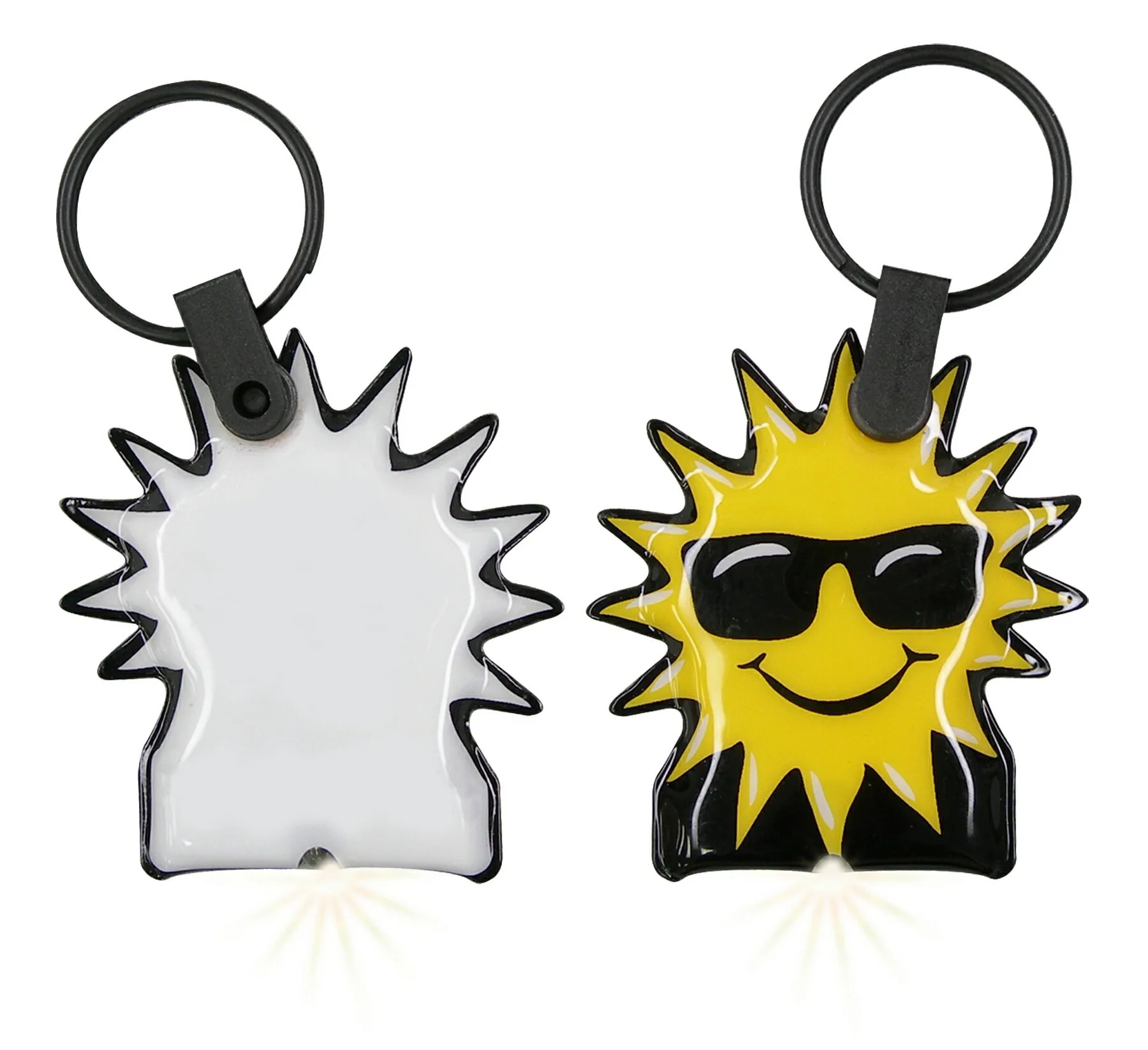 ShapeLights™ Color-A-Shape Key Ring Flashlight (Sun) view 2
