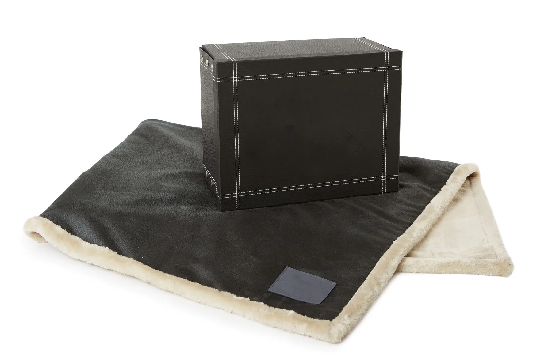 Faux Leather Throw (Laser Patch) view 2