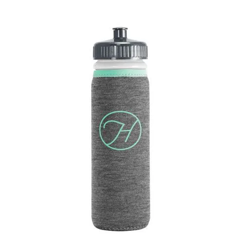 22 Oz. Van Metro Heathered Jersey Knit Sport Bottle w/Sleeve & Push-Pull Lid view 3