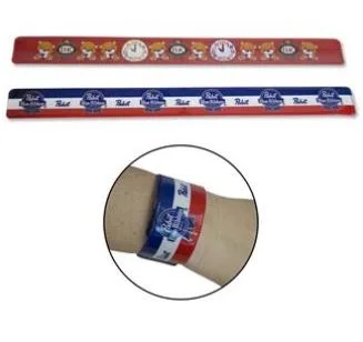 Large Vinyl Slap Bracelet w/ CMYK Logo view 2
