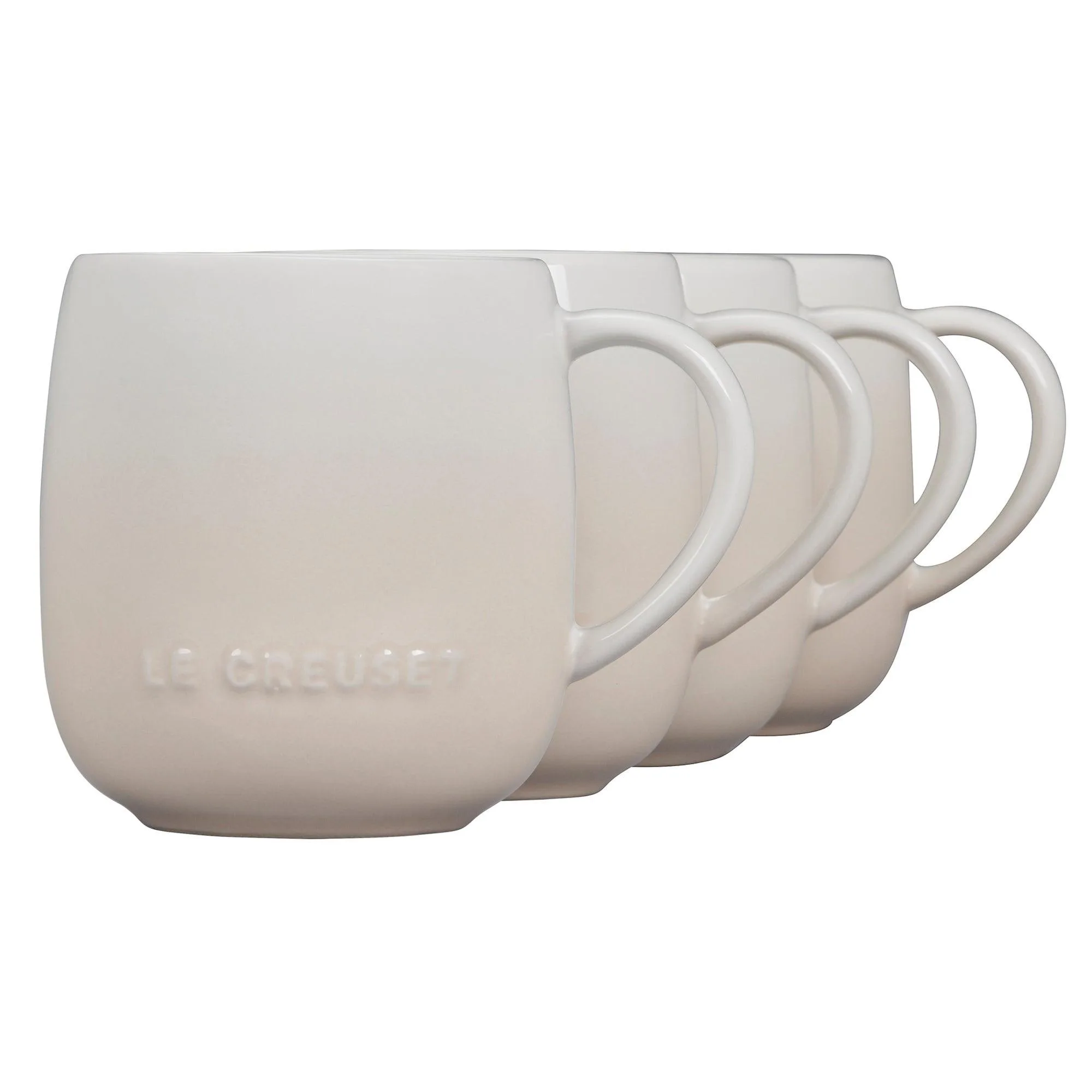 Le Creuset Set Of 4 Stoneware Mugs Meringue