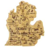 Destination Michigan Mitt Cutting & Serving Board — Laser Engraved up to 2 Square Inches (1 side/1 location)