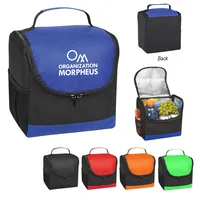 Non-woven Thrifty Lunch Kooler Bag — Black With Black
