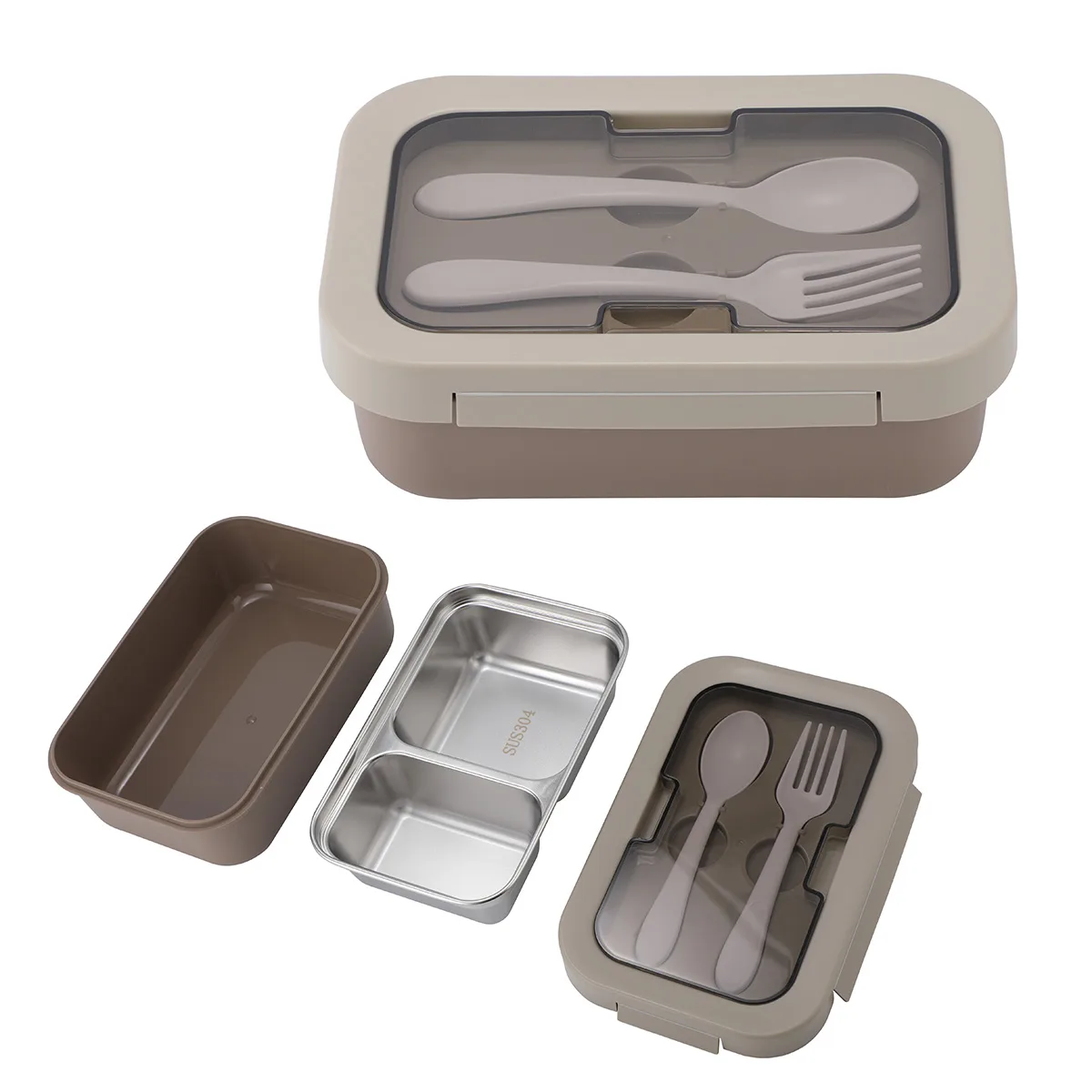 Bento Stainless Steel/PP Lunch Box With Utensils view 2