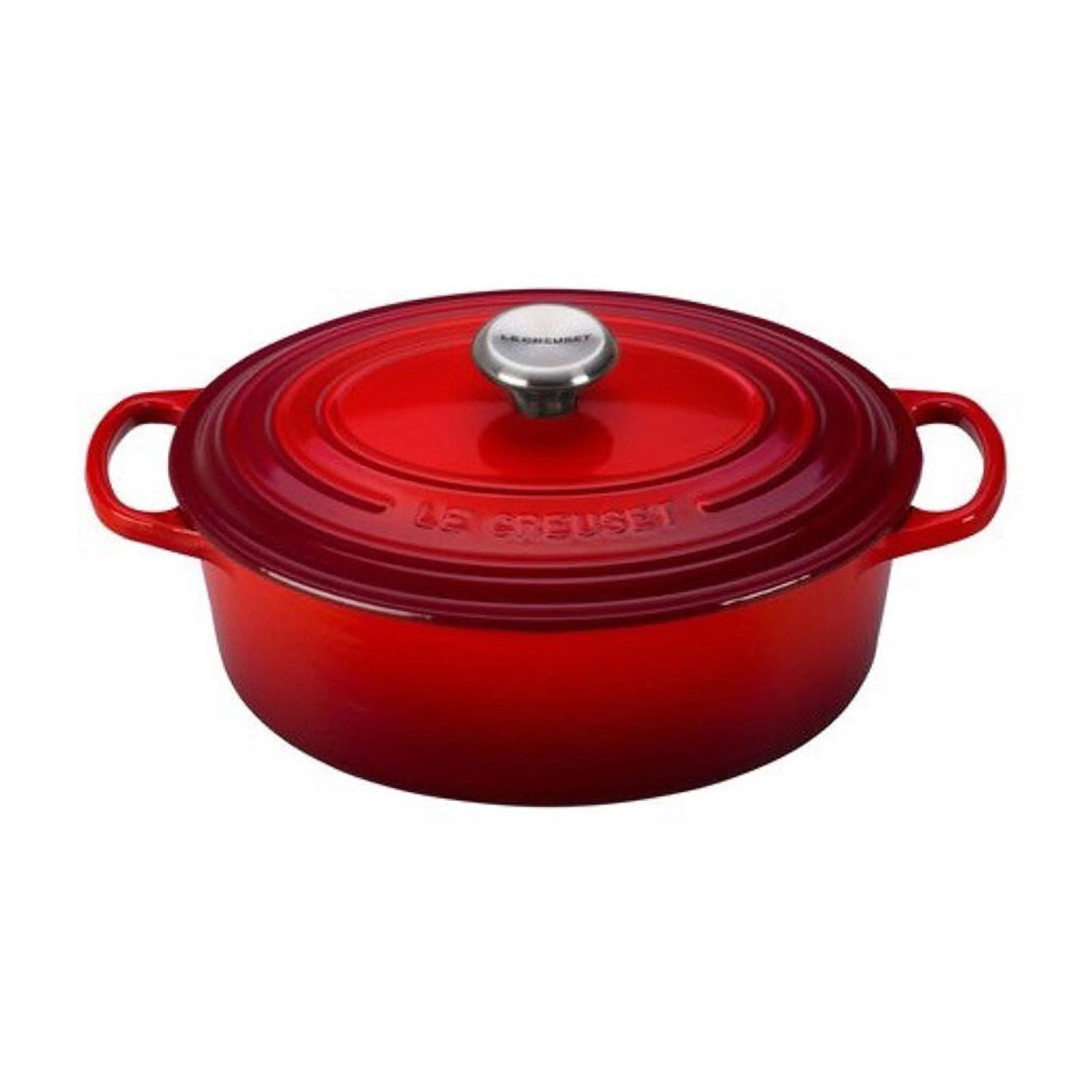 Le Creuset 2.75Qt Signature Cast Iron Oval Dutch Oven Cerise