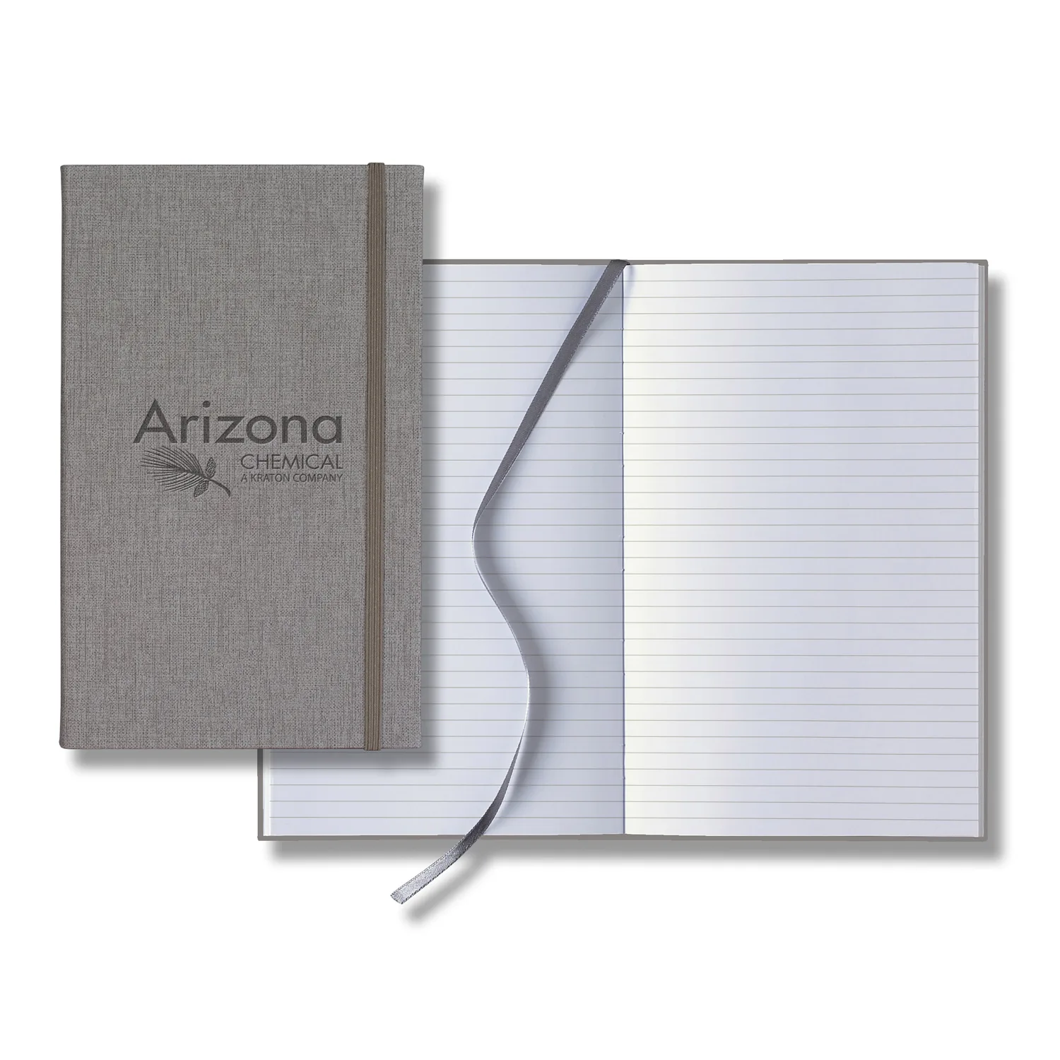 Castelli Linen Banded Medio Lined White Page Journal view 5