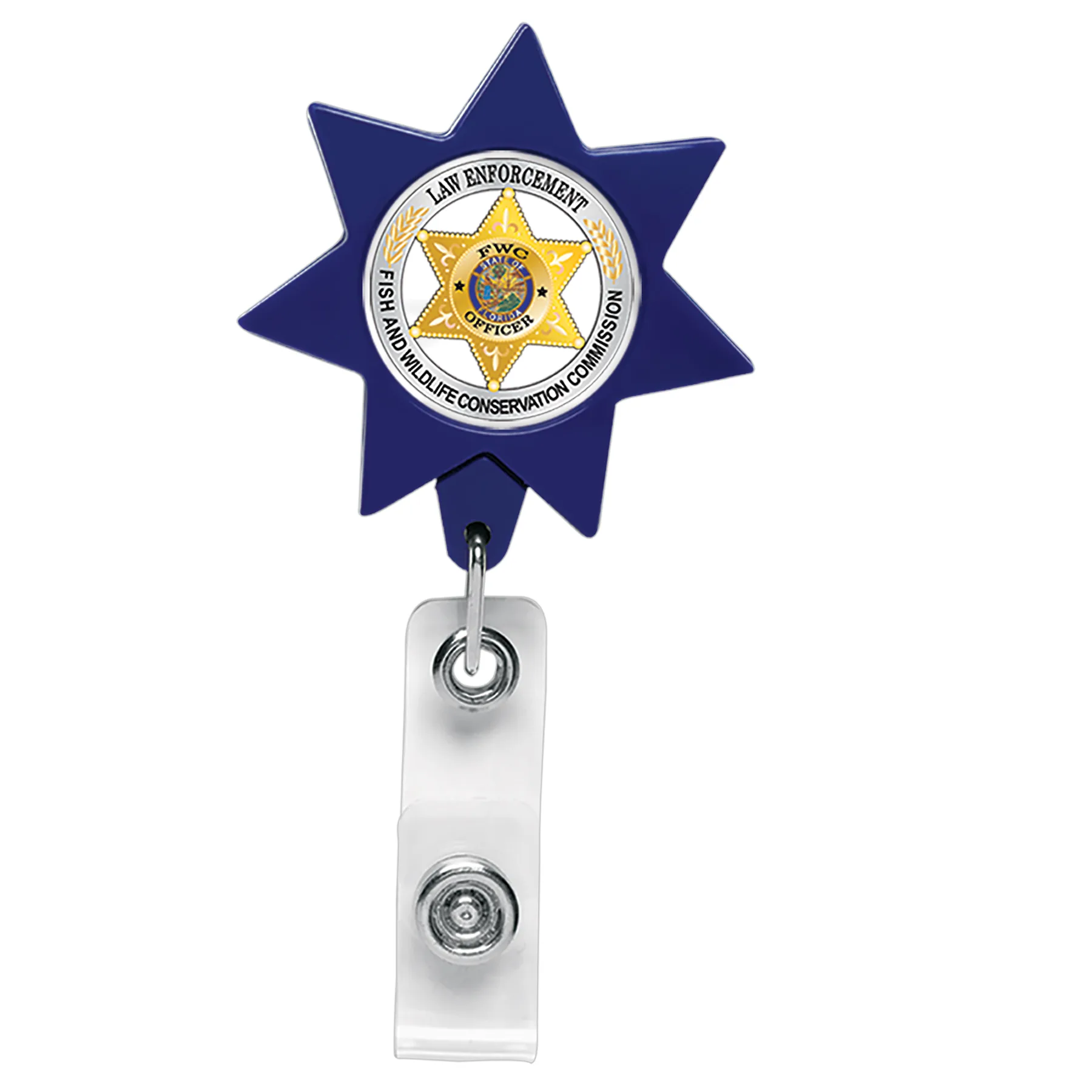 7 Point Star Retractable Badge Reel view 4