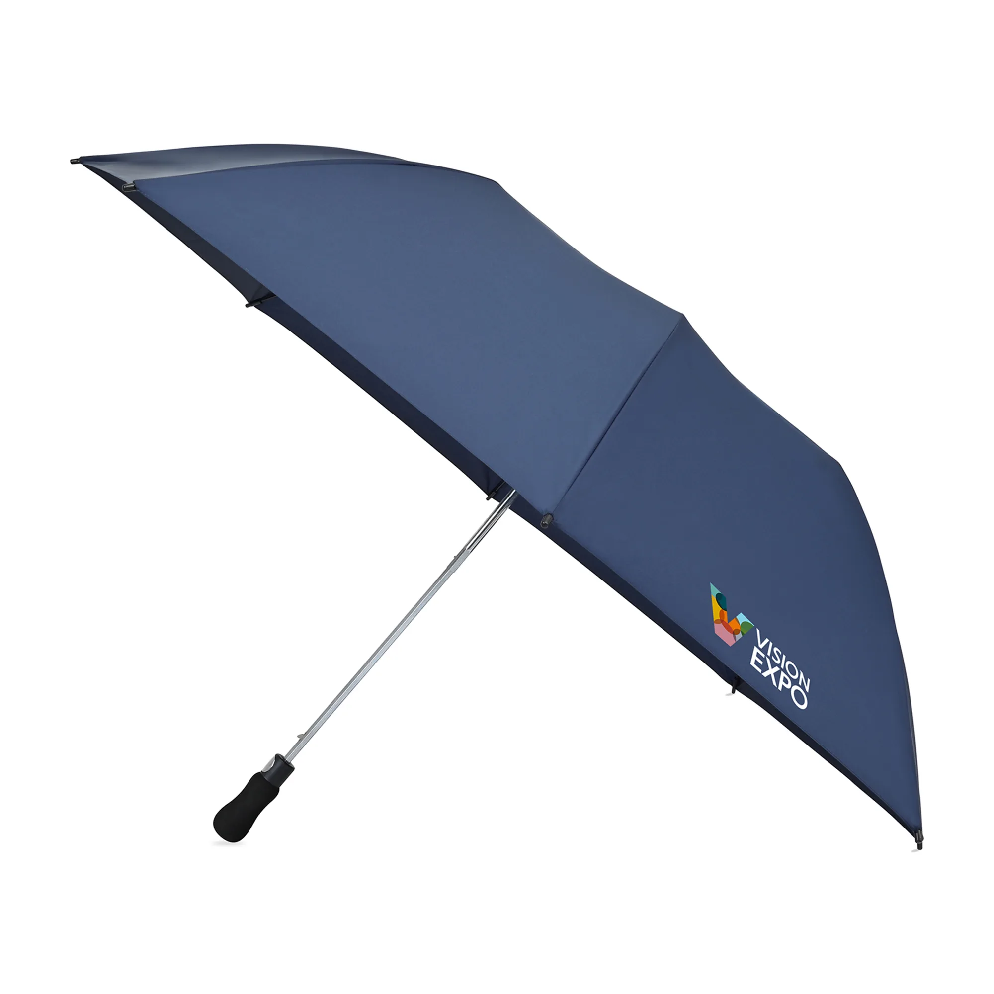 Elements 58" Recycled Auto Open Travel Folding Umbrella - Navy