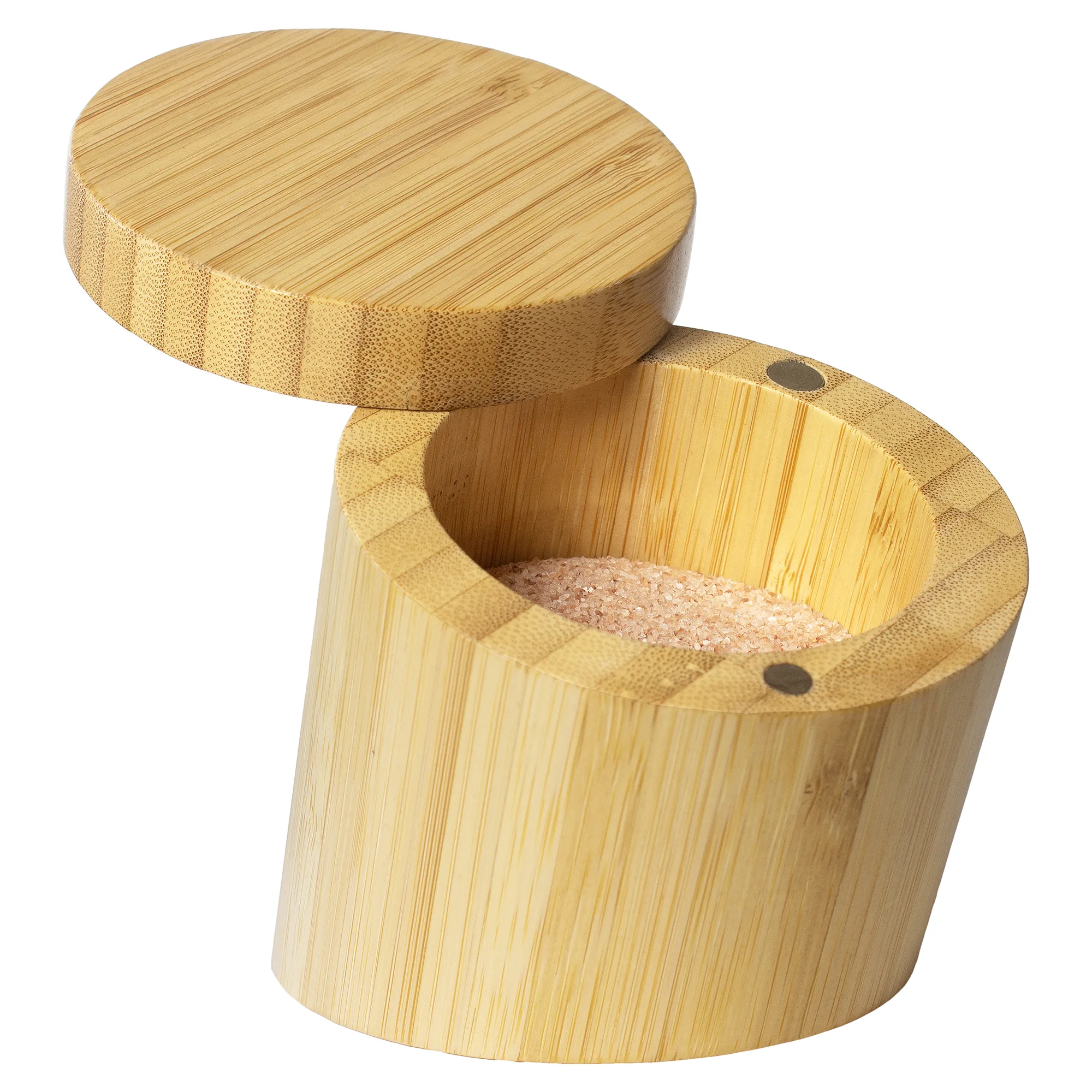Bamboo Angled Salt Cellar view 2