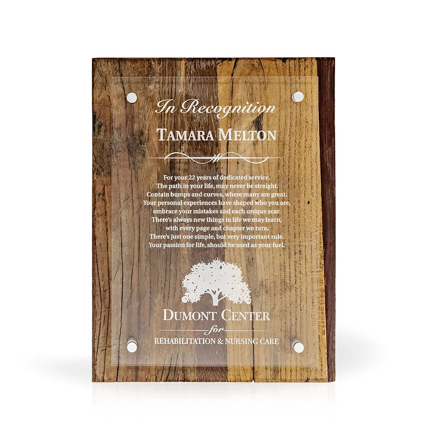 Rustico Reclaimed Wood Plaque Award - Medium view 3