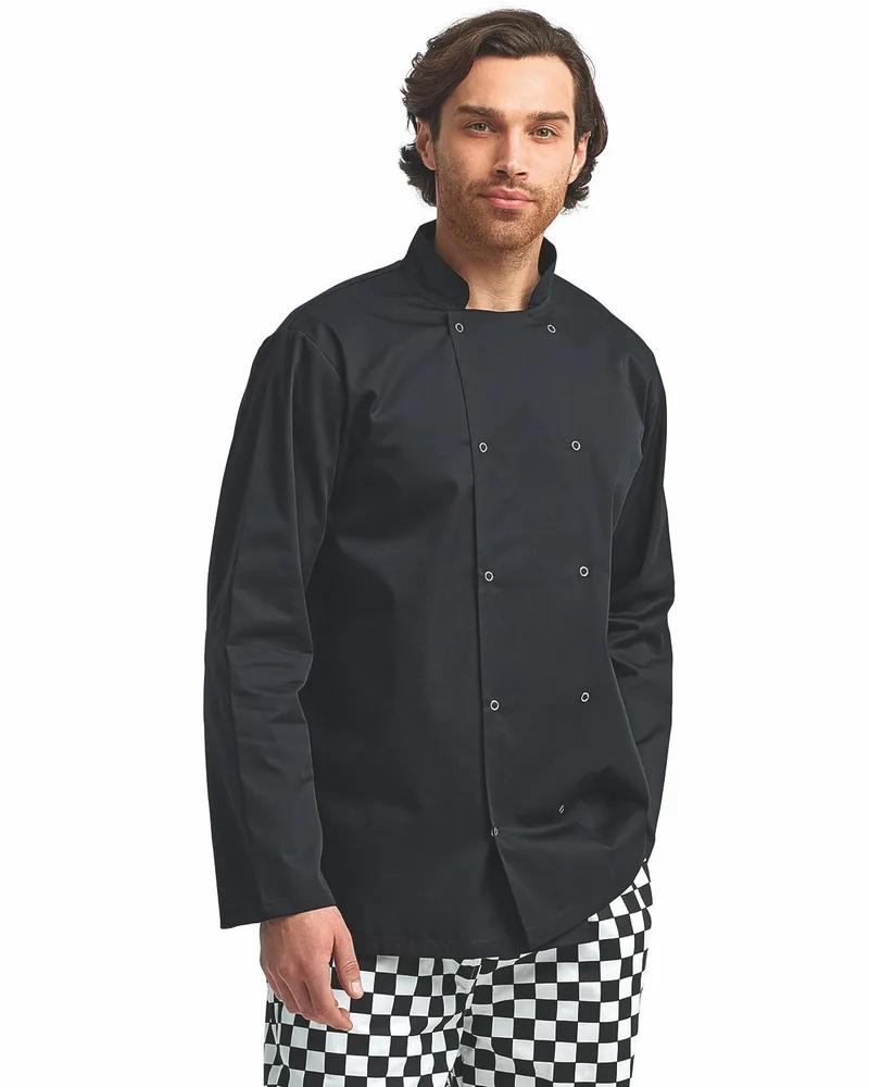 Artisan Collection by Reprime® Unisex Studded Front Long-Sleeve Chef's Jacket
